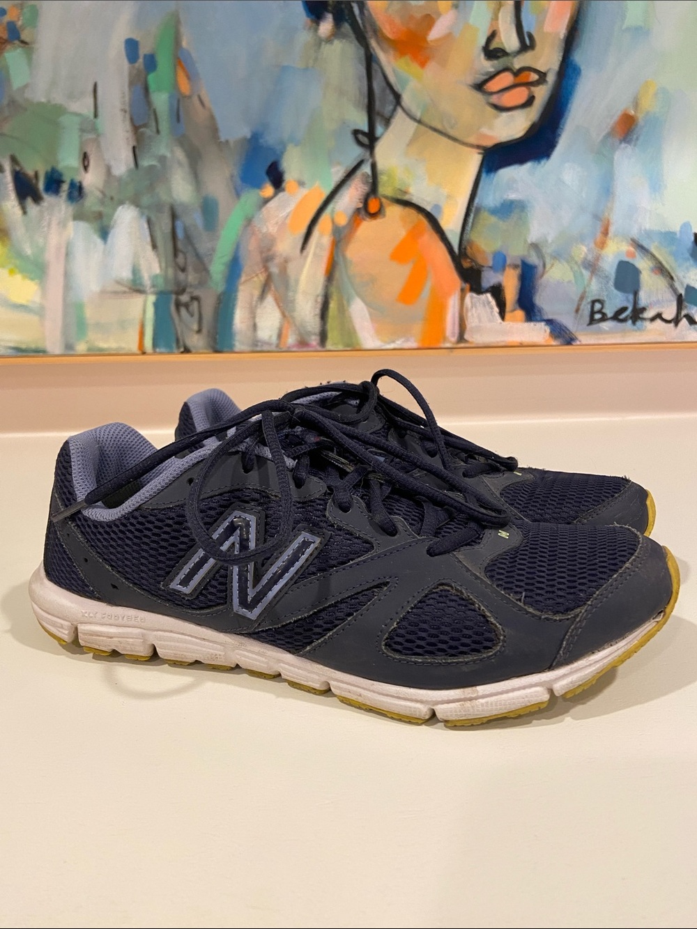 New Balance Navy and White Women's Running Sneakers